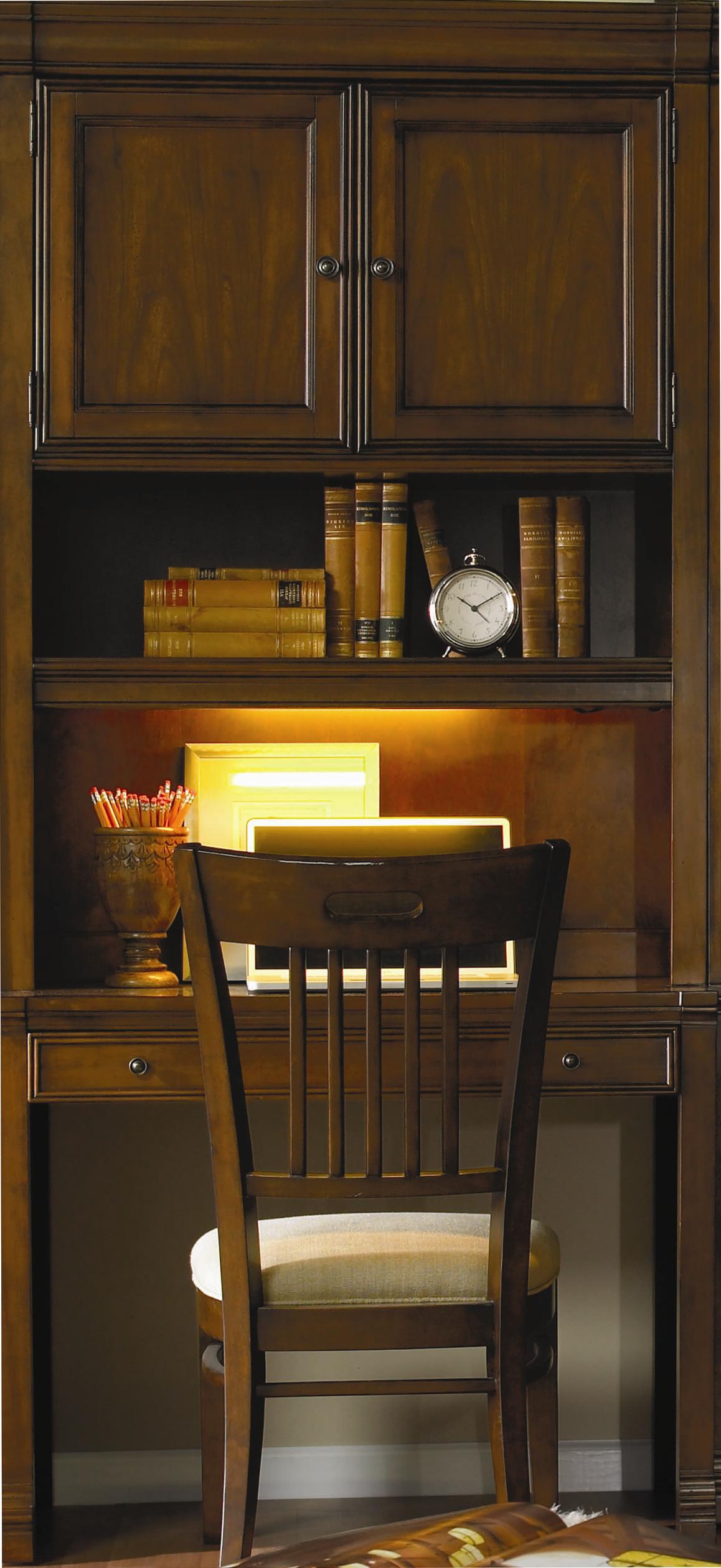 Hooker Furniture Cherry Creek Wall Desk and Hutch Combo Stoney Creek